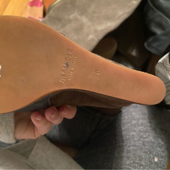 Jil Sander Brown Suede Black Leather Platform Wedge Boots Mid Calf Booties 36 6 - Picture 15 of 16